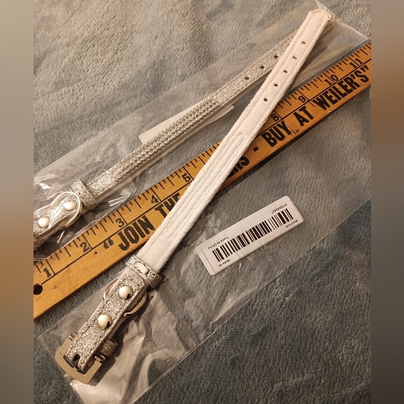 🌿3/$15🌿NEW Jeweled White Pet's Collar, XS - Picture 2 of 4